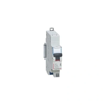 Image de Disjoncteur phase + neutre DNX3 4500 6kA arrivée bornes automatiques 1 module 1P+N 230V 10A LEGRAND 406782