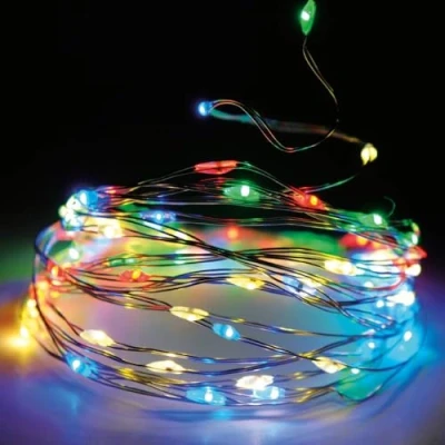 Image de Générique Guirlande Lumineuse Fil de cuivre 40 LED à Piles Multicolore 2.1