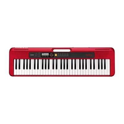 Image de Casio Clavier électronique portable 61 touches avec mode musique de danse et adaptateur AC, rouge CT S200RDAD