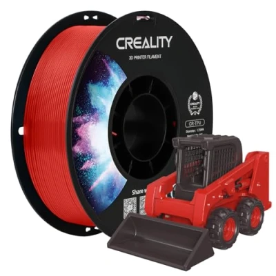 Image de Creality Official TPU Red 1KG, Filament 1.75mm Tougher and Stronger 3D Printer, Less Tangle Dimensional Accuracy +/ 0.03mm 1kg/Roll(2.2lbs) Fit for Most FDM Printers