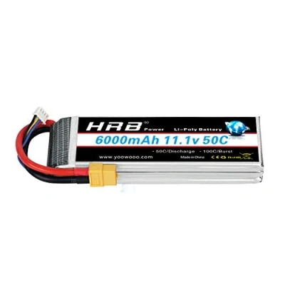 Image de HRB LiPo Batterie 6000mAh 11.1V 50C 3S avec XT60 pour FPV Racing Quadricoptère Drone