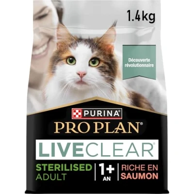 Image de Purina Pro Plan Liveclear Adulte Stérilisé 1+ Riche En Saumon 1,4Kg