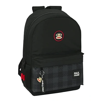 Image de Safta PAUL FRANK Campers Sac à dos scolaire pour enfants de différents âges, confortable et polyvalent, qualité résistance, 30 x 14 46 cm, Noir, Estándar, Décontracté