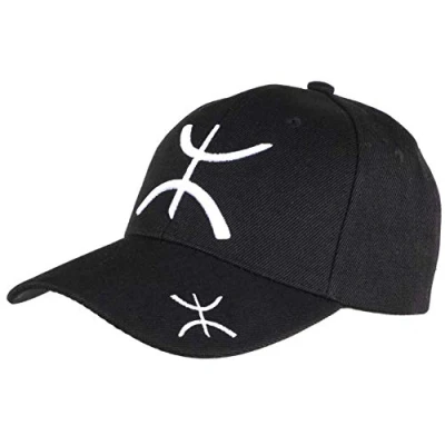 Image de PAYS Casquette Berbere Noire et Blanche Yaz Amazigh Taille: Taille Unique Couleur: Noir Mixte