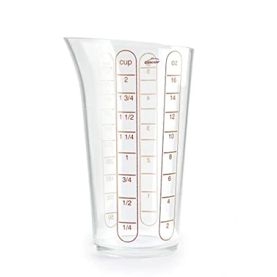 Image de Lacor 67075 Verre doseur de base, récipient avec mesures, mesure liquide, plastique qualité supérieure, sans BPA, 8,5 cm, 0,5 l