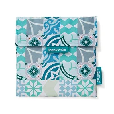 Image de Roll&#039;eat ® Snack&#039;n&#039;Go Patchwork Sac à Collation et Sandwich Réutilisable Ecologique sans BPA, Vert