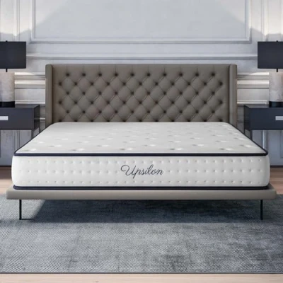 Image de Matelas UPSILON 15 150x190 cm Mousse mémoire de forme adaptative 7 zones Blue latex + HR Confort Optimal Equilibré Hypoallergénique