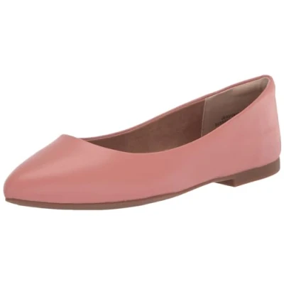 Image de Amazon Essentials Ballerines à Bout Pointu Femme, Rosé Grisé, 38.5 EU