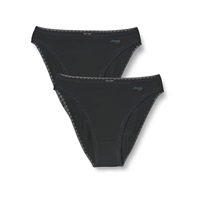 Image de Sloggi GO TAI 2 PACK Slip, Femme, Taille: Large, Black