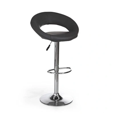 Image de AC Design Furniture Thilde Tabourets, Simili cuir, Noir, l: 50 x 56 H: 100 cm