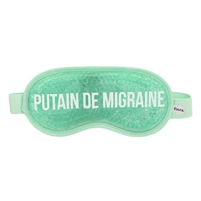 Image de FISURA Masque pour les yeux en gel froid &quot;F*ttuta Emicrania&quot;. migraine Réutilisable. yeux. 18,5 cm x 9
