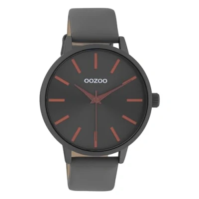 Image de Oozoo Montre bracelet pour femme avec en cuir Color Line 42 mm de diamètre dans différentes variantes, gris,