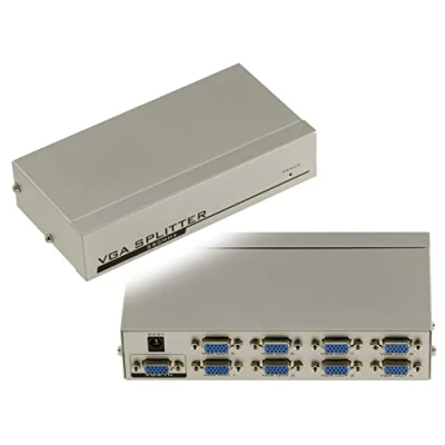 Image de KALEA INFORMATIQUE Répartiteur vidéo VGA Type Splitter Qui duplique à l&#039;identique 1 Source en entrée vers 8 Sorties simultanées. Bande passante 250MHz