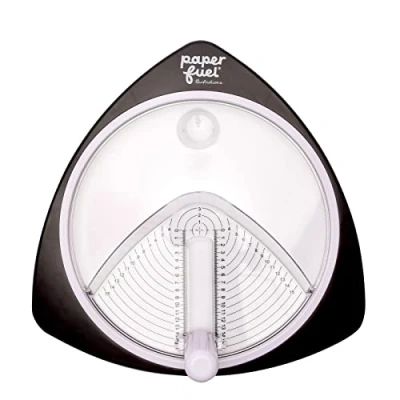 Image de Vaessen Creative Paperfuel Circulaire pour découper des Cercles d&#039;un diamètre de 2,5 à 15 cm, Noir et Blanc, Coupe Papier, cardstock, Photos, Caoutchouc Mousse, Carton, etc, taille unique