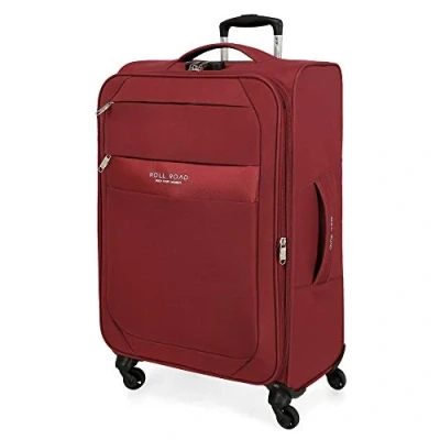 Image de Roll Road Royce Valise Moyenne Rouge 43x66x26 cms Souple Polyester Serrure à combinaison 64L 2,6Kgs 4 roues Extensible