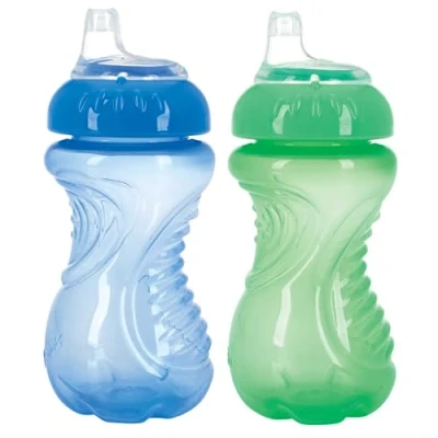 Image de Nuby Lot de 2 gobelets anti renversement pour entraînement facile 25,4 ml