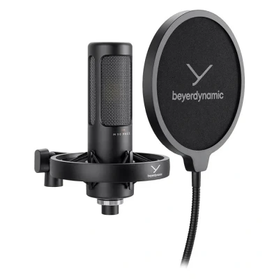 Image de Beyerdynamic Microphone à véritable condensateur M 90 Pro X de pour la Maison, Les Projet et l’Enregistrement en Studio, avec connecteur XLR, Filtre « Anti Pop » Suspension élastique