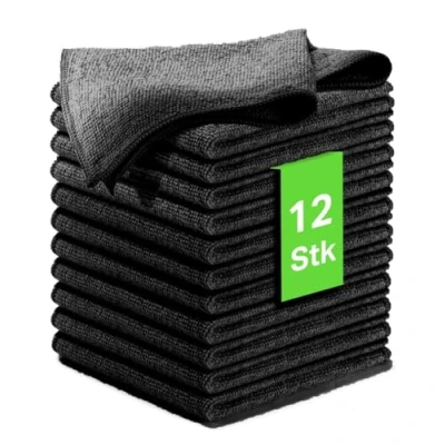 Image de Kemes Lot de 12 chiffons nettoyage en microfibre pour une utilisation sèche et humide Chiffon cuisine (12)