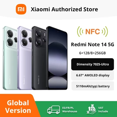 Image de Redmi Note 14 5G Version mondiale Smartphone NFC MediaTek Dimensity 7025 Ultra 108MP caméra 5110mAh