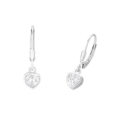 Image de Prinzessin Lillifee Boucles d&#039;oreilles pour enfants en argent sterling 925, avec zircone synthétique, 2,1 cm, cœur, livrées dans une boîte cadeau à bijoux