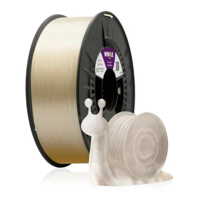 Image de WINKLE Filament PLA HD transparent pour imprimante 3D 2,85 mm 1 kg Compatible avec toutes les imprimantes Précision dimensionnelle Bobine de