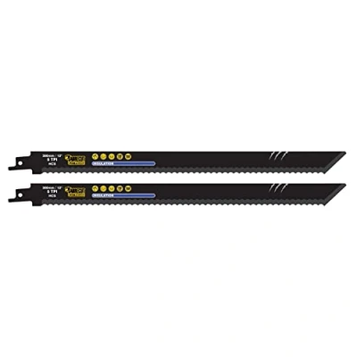 Image de 2 x SabreCut SCRS1213AWP 300 mm 5 TPI S1213AWP Matériaux d&#039;isolation rapide, laine, liège, cuir et carton Lames de scie sabre compatibles avec Bosch Dewalt Makita bien d&#039;autres