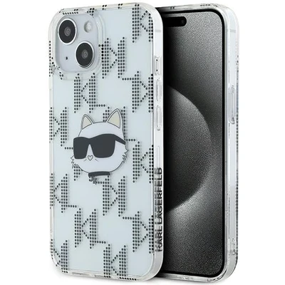 Image de Étui Karl Lagerfeld pour iPhone 15 6.1 transparent étui rigide IML Choupette Head &amp; Monogram Neuf