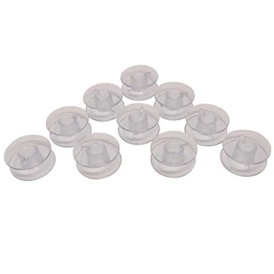 Image de Lot de 10 bobines en plastique pour machine à coudre Veritas (ancienne DDR).