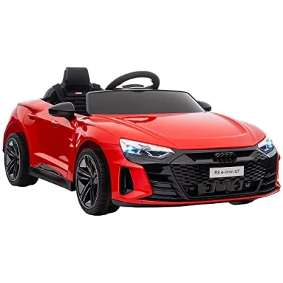 Image de HOMCOM Voiture véhicule électrique Enfant 12 V télécommande parentale fournie V. Max. 5 Km/h Effets sonores, Lumineux Audi RS E tron GT Rouge