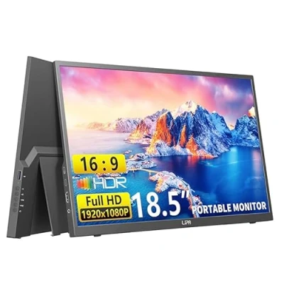 Image de Moniteur portable Lipa HDR 80 Full HD 18,5 pouces Écran d&#039;ordinateur 100 Hz HDMI 2x USB C Neuf