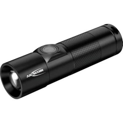 Image de ANSMANN Lampe de poche rechargeable Future T350FR (1 pce) Petite torche focalisable 300 Lumens pour une portée jusqu&#039;à 110 m USB aux 4 modes d&#039;éclairage