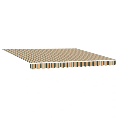 Image de vidaXL Tissu de Remplacement pour auvent Cadre 4x3 m Vert et Jaune
