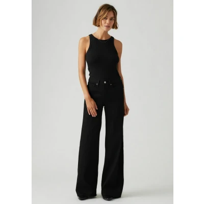 Image de Levi&#039;s 318 Shaping Wide Leg Jeans Femme, Soft Black, 29W / 32L