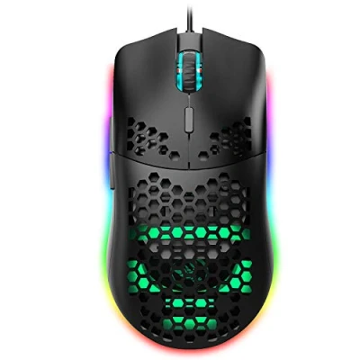 Image de Souris de Jeu Filaire ZIYOULANG, légère en nid d&#039;abeille 69G avec 6400 DPI, USB programmables à 6 Boutons, pour Les Joueurs sur PC et utilisateurs Xbox PS4
