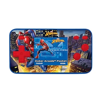 Image de Lexibook JL1895SP Marvel Spider Man Console Portable Cyber Arcade Pocket, 150 Jeux, écran LCD, à Piles, Rouge/Bleu,