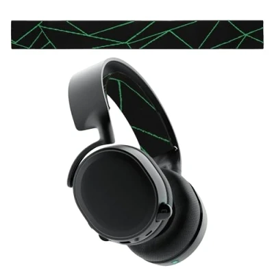 Image de kwmobile Bandeau de Remplacement Compatible avec SteelSeries Arctis 3 / 5 Coussinet Rechange en Nylon pour Casque Audio Noir Vert Fuchsia