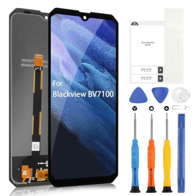 Image de Écran LCD pour Blackview BV7100 Tactile Digitizer Remplacement Assemblée avec Kit de Réparation (6,58&quot;, Noir)