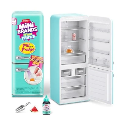 Image de Mini Brands Jeu Fill The Fridge avec lumière UV de ZURU, à Collectionner, DIY, en résine, Recette Exclusive, Non Comestible, partir 8 Ans