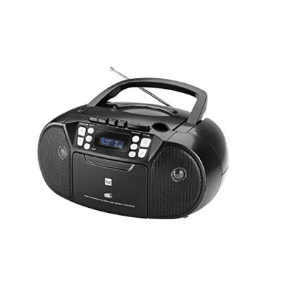Image de Dual Dab P 210 Radio Cassette avec CD Dab(+)/UKW Boombox Lecteur Haut Parleur stéréo Port USB Entrée auxiliaire Alimentation Secteur / Batterie Portable Noir