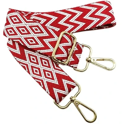 Image de Keriocusi Bandouliere de Rechange Reglable Rouge, Sangle Sac a Main Remplacement, Universelles mit Boucle Dore pour Femme à Main, Bandoulière Accessoires, 701