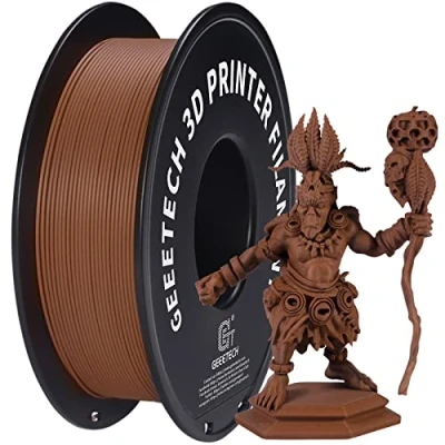 Image de GEEETECH Filament Matte PLA 1.75mm pour Imprimante 3D,Précision Dimensionnelle +/ 0.03mm, Bobine de 1 kg,Mat Brun