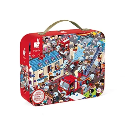 Image de Janod puzzle d&#039;observation pompiers (208 pièces)