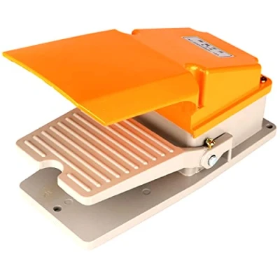 Image de GUUZI Interrupteur à Pied Momentané en Métal Robuste Pédale d&#039;alimentation électrique SPDT NO NC 0 380V/15A (Jaune)