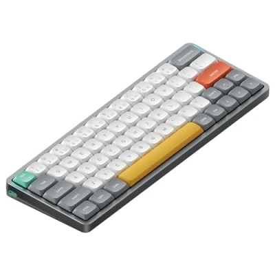 Image de nuphy Air60 V2 Clavier mécanique portable sans fil 60 % discret compatible avec Windows/Mac OS/Linux Prend en charge Bluetooth 5.1/2,4 GHz/filaire (USB C) Gris Gateron Aloe Switch