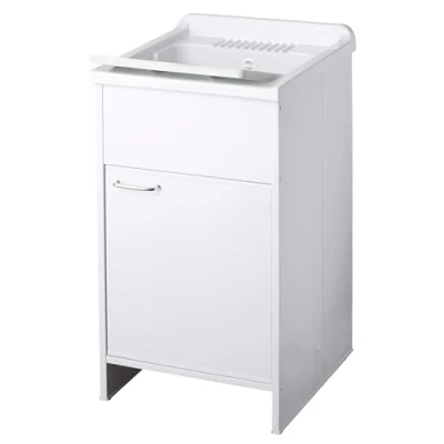 Image de Negrari 9006K ?vier pour Lessive en R?sine Int?rieur/Ext?rieur, Blanc, 45 x 50 87 cm