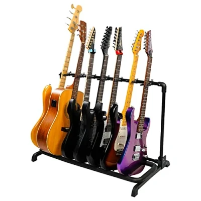 Image de GUITTO Support multi guitare universel pliable pour acoustique, basse, de scène, GGS 11