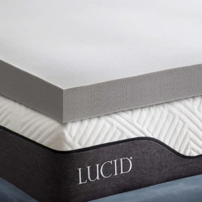 Image de LUCID Surmatelas de 10 cm en Mousse à mémoire Forme au Charbon Bambou 150 x 200
