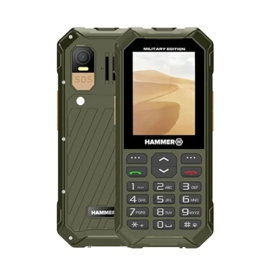 Image de Téléphone à Touches Hammer 6 LTE Military Edition, Grande Batterie 2500mah jusqu&#039;à 7 Jours en Veille, Lampe de Poche et Touche SOS, Technologie Volte, rétroéclairées, IP68 1,5 mètres droptest