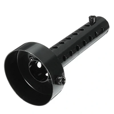 Image de Maso Lot de 2 silencieux d&#039;échappement universels pour moto 60 mm Noir, compatible à baffles