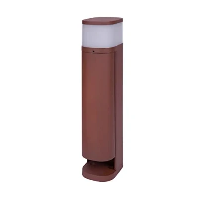 Image de BOLD 19479 Volo Lampe de Jardin avec Prises et Cache (Colonne extérieures) Couleur Rouille (2X Schuko IP44 Outdoor Borne d&#039;éclairage 9,5 x 13,5 45 cm INCL. G9 Max. 28 Watt 470lm)